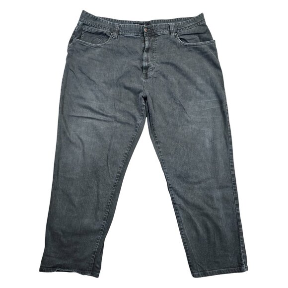 Akademiks Jeans Mens 48x34 Gray Baggy Straight Leg Relaxed Fit Streetwear - Picture 10 of 10